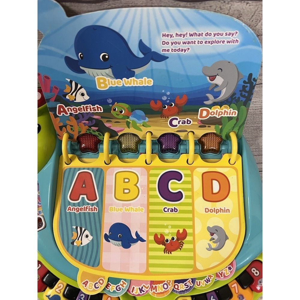 VTech Touch and Teach Sea Turtle Interactive Learning Book Tested And Works - Picture 2 of 14